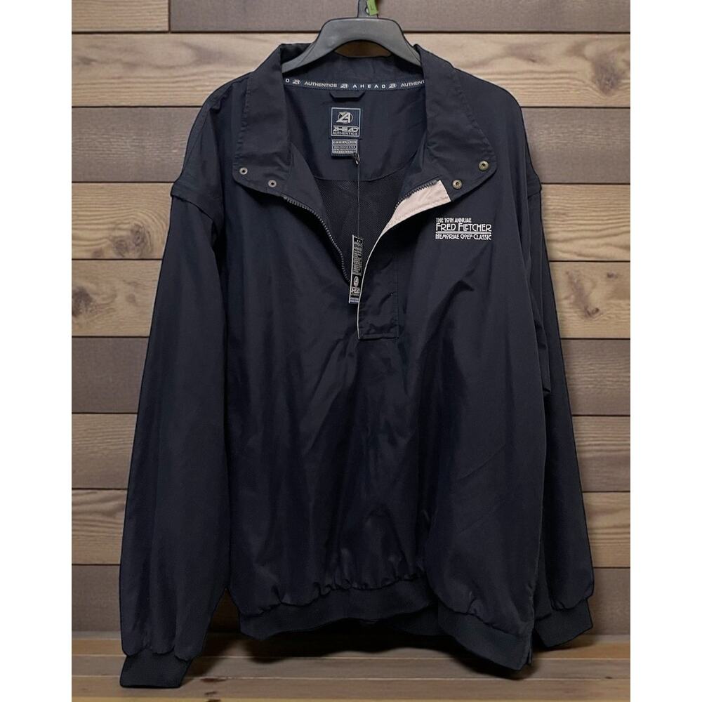AHEAD Authentics Black Jacket Coat Sportswear Men's Size XL Golf Classic NEW